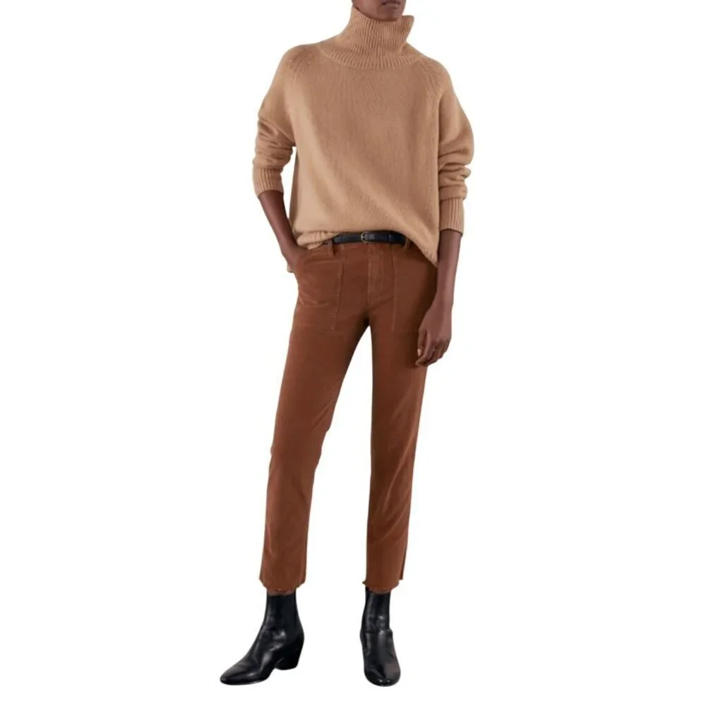 NILI LOTAN Jenna Pants in Corduroy, Color Maple, Size 6,  New with tags
